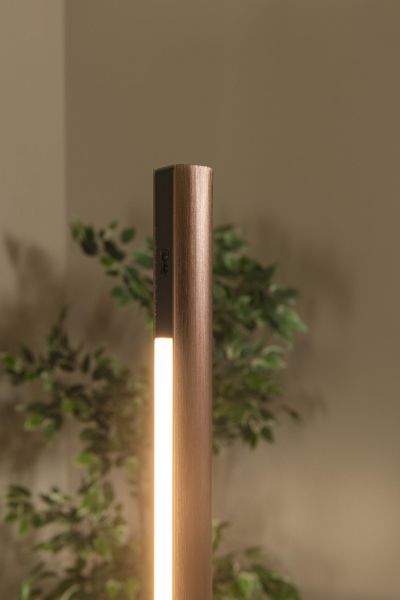 Lucide EQUINOX - Floor lamp - LED Dim. - CCT - 1x26W 2700K/4000K - Hand Wave Sensor - Coffee - Vibes